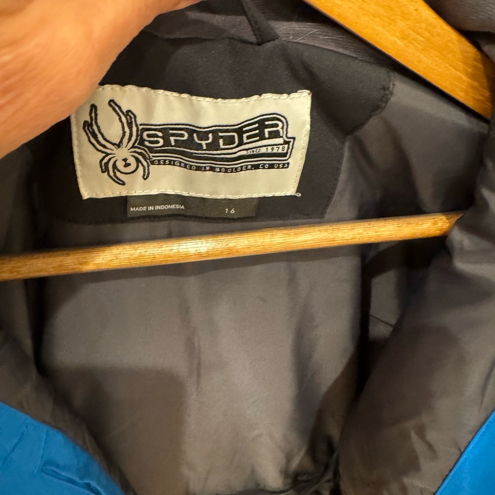 Spyder Leader Ski Jacket  Blue, Gray and Black - Picture 6 of 6